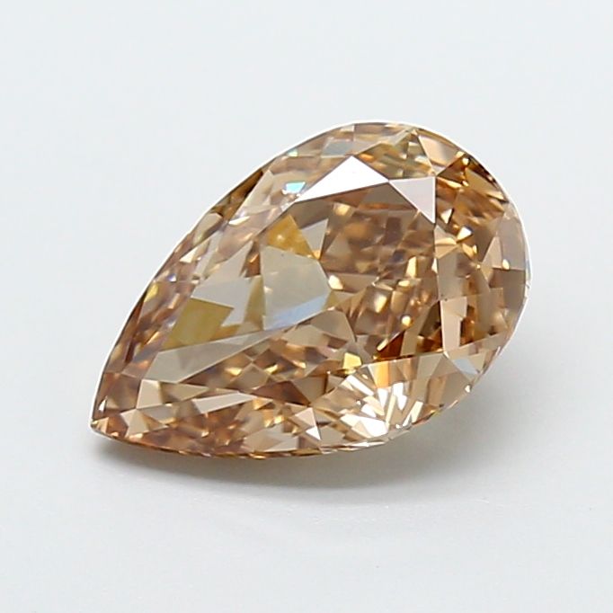 Pear Fancy Light Brown Lab-grown Diamond 2.17ct VVS2 loose diamond