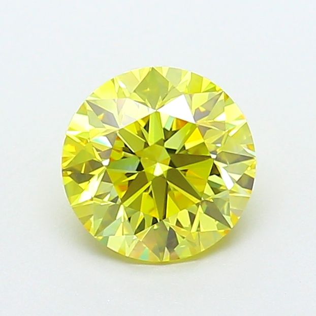 Round Fancy Vivid Yellow Lab-grown Diamond 1.35ct VVS2 loose diamond
