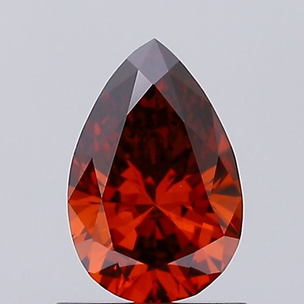 Pear Fancy Deep Orange Lab-grown Diamond 0.64ct VS1 loose diamond