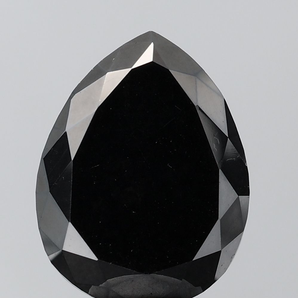 Pear Black Natural Diamond 7.66ct VS1 loose diamond