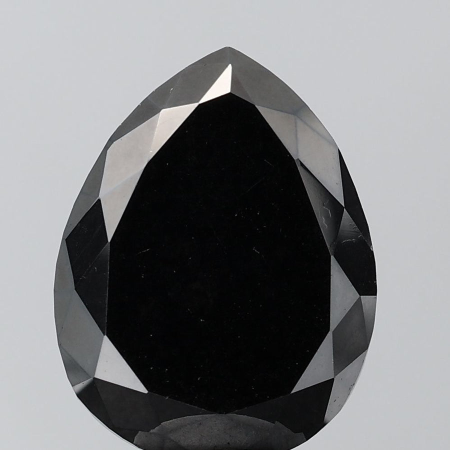 Pear Black Natural Diamond 7.66ct VS1 loose diamond
