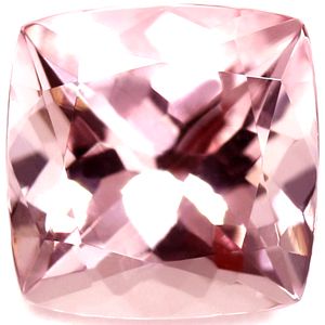 Cushion Pink Morganite 0.95ct loose gemstone