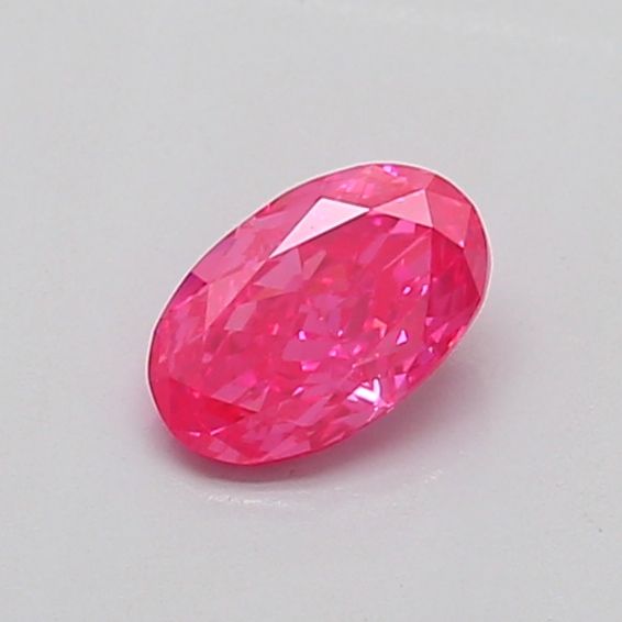 Oval Fancy Vivid Pink Lab-grown Diamond 0.62ct VS1 loose diamond