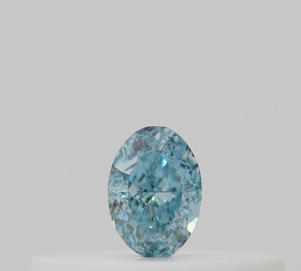 Oval Fancy Intense Green Blue Natural Diamond 0.08ct loose diamond