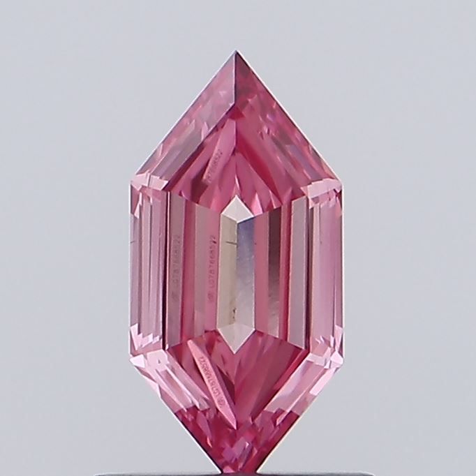 Hexagonal Fancy Vivid Pink Lab-grown Diamond 0.8ct VS1 loose diamond