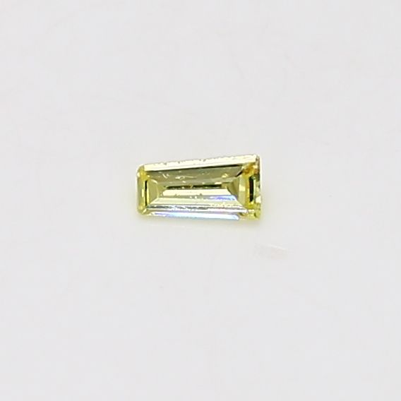 Tapered Baguette Fancy Greenish Yellow Natural Diamond 0.05ct loose diamond