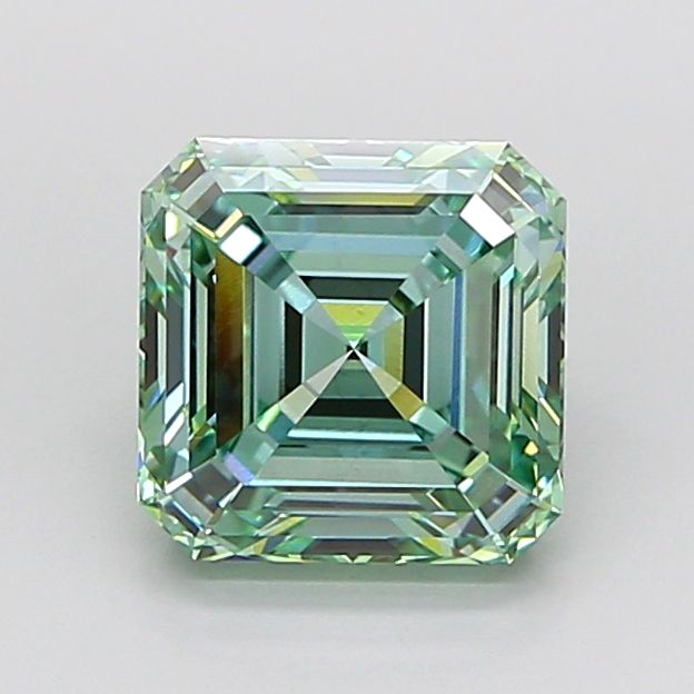 Asscher Fancy Intense Green Lab-grown Diamond 3.07ct VS1 loose diamond