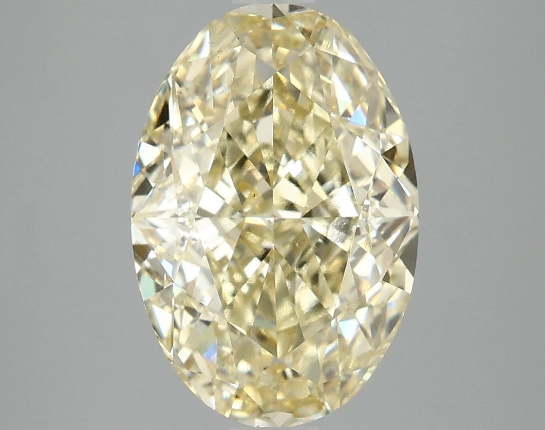 Oval Fancy Intense Yellow Lab-grown Diamond 4.06ct VS1 loose diamond