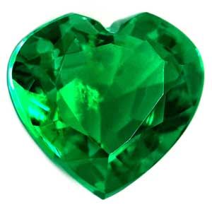 Heart Green Emerald 1.26ct loose gemstone