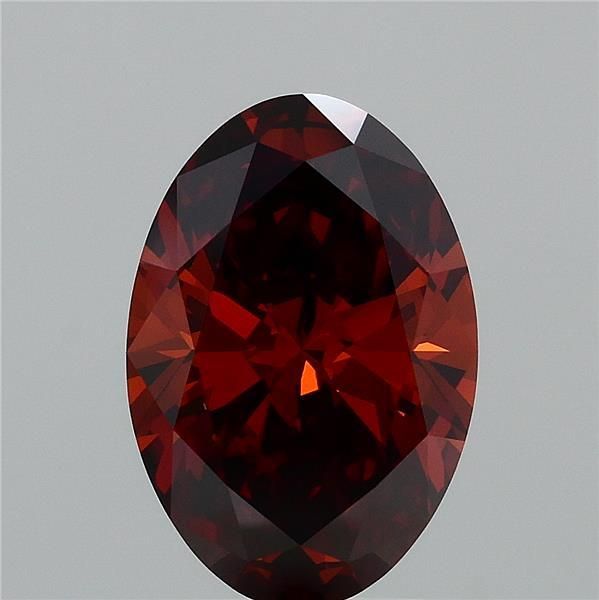 Oval Fancy Intense Brownish Orange Lab-grown Diamond 2.91ct VVS2 loose diamond