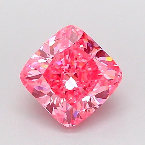 Cushion Fancy Vivid Pink Lab-grown Diamond 0.93ct VVS2 loose diamond