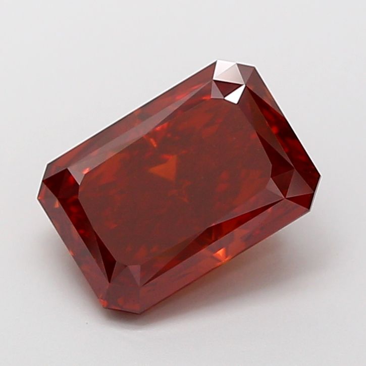 Radiant Fancy Vivid Red Lab-grown Diamond 3.04ct VS1 loose diamond