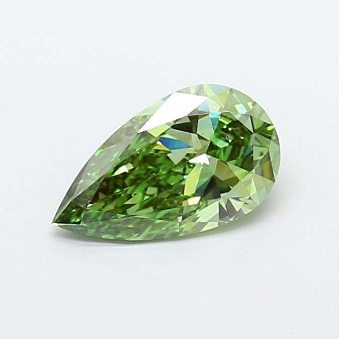 Pear Fancy Vivid Green Lab-grown Diamond 1.51ct VS2 loose diamond