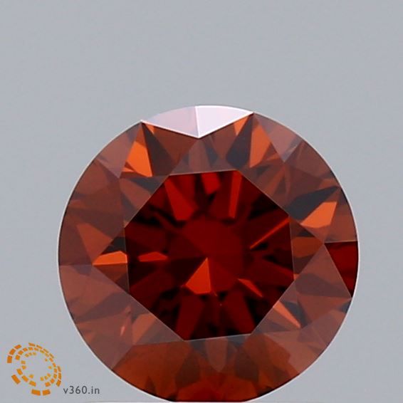 Round Fancy Vivid Orange Lab-grown Diamond 1.05ct VS1 loose diamond