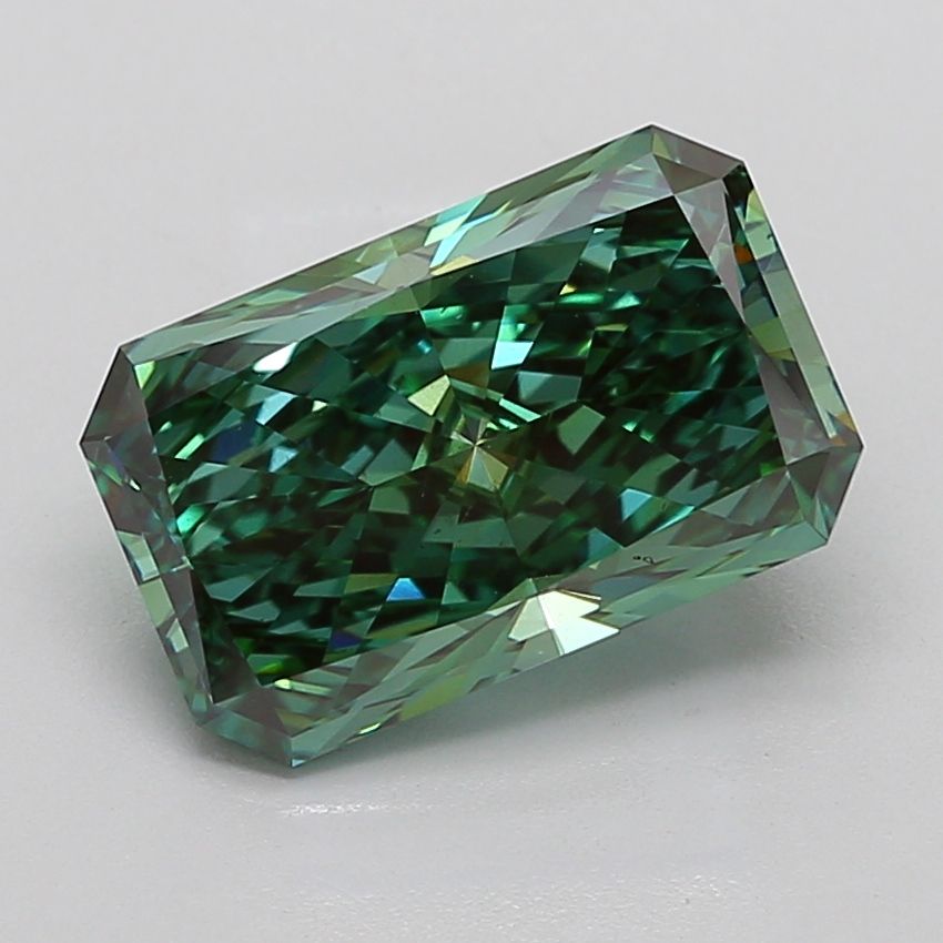 Radiant Fancy Vivid Green Lab-grown Diamond 6ct VS1 loose diamond