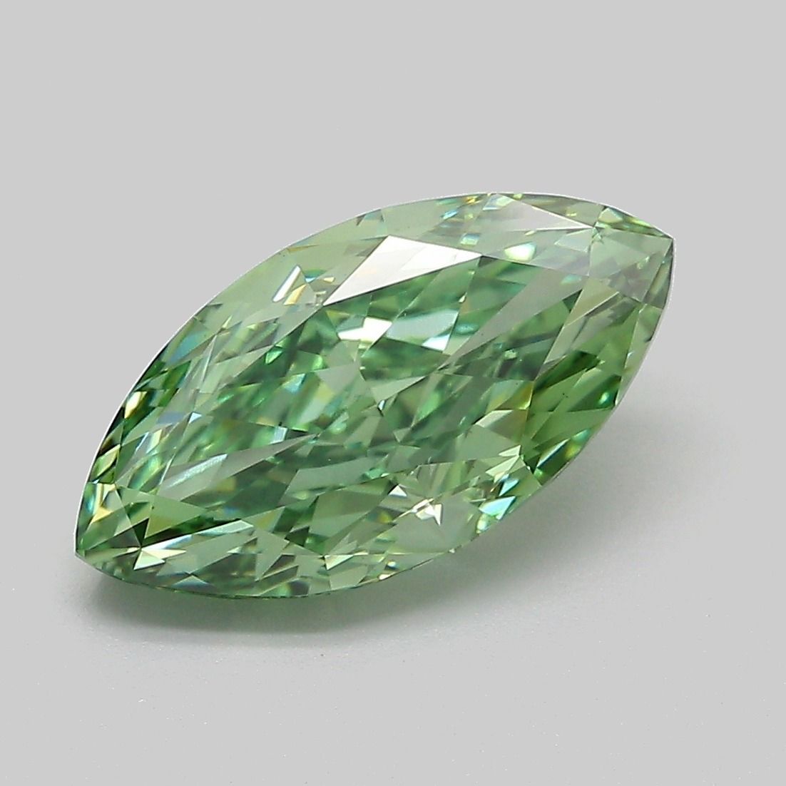 Marquise Fancy Vivid Green Lab-grown Diamond 3.02ct VS1 loose diamond