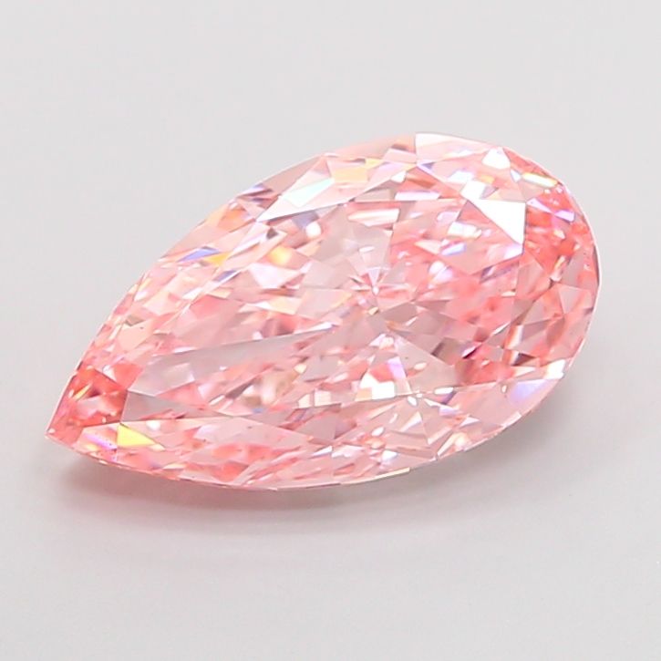 Pear Fancy Vivid Pink Lab-grown Diamond 5ct VVS2 loose diamond