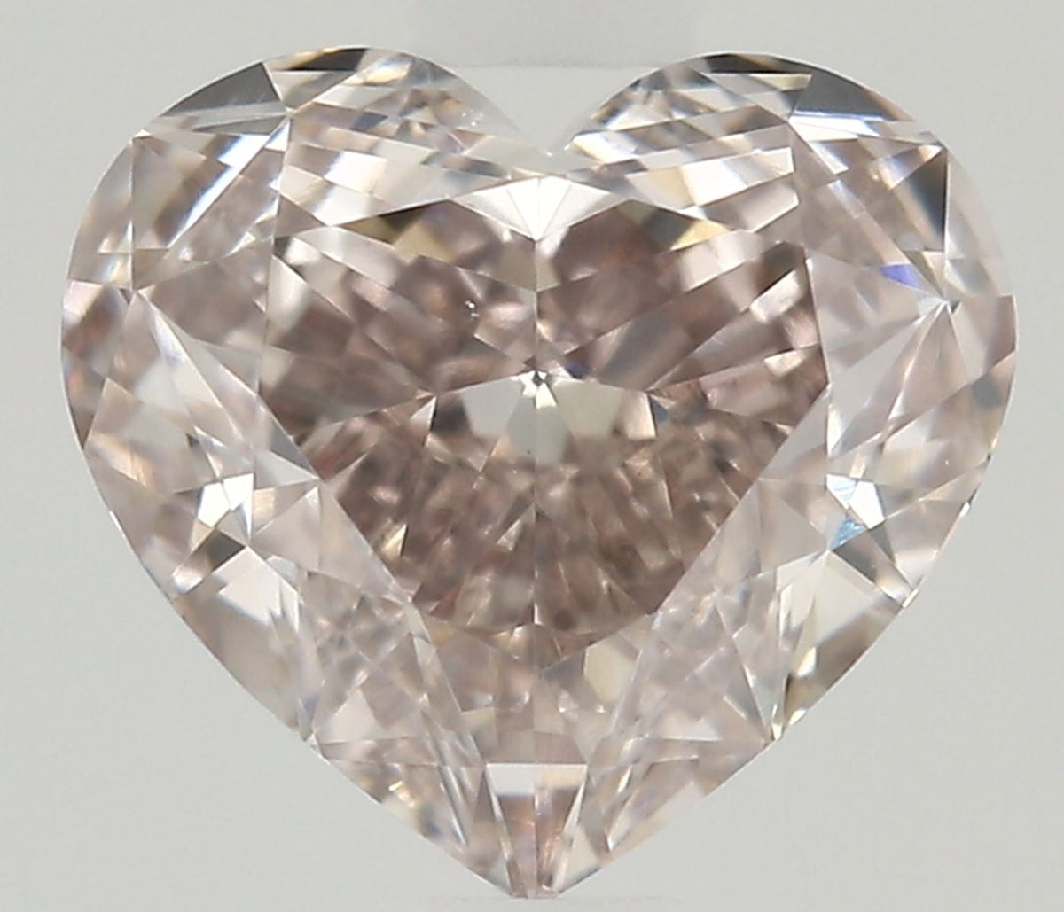 Heart Fancy Pink Brown Natural Diamond 0.92ct VS2 loose diamond