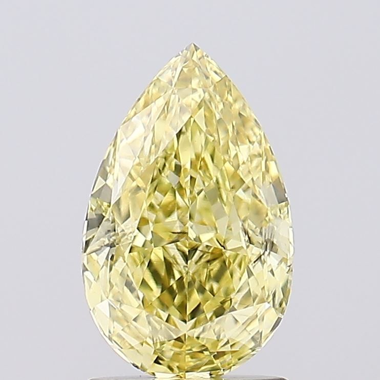 Pear Fancy Intense Yellow Lab-grown Diamond 1.55ct SI1 loose diamond