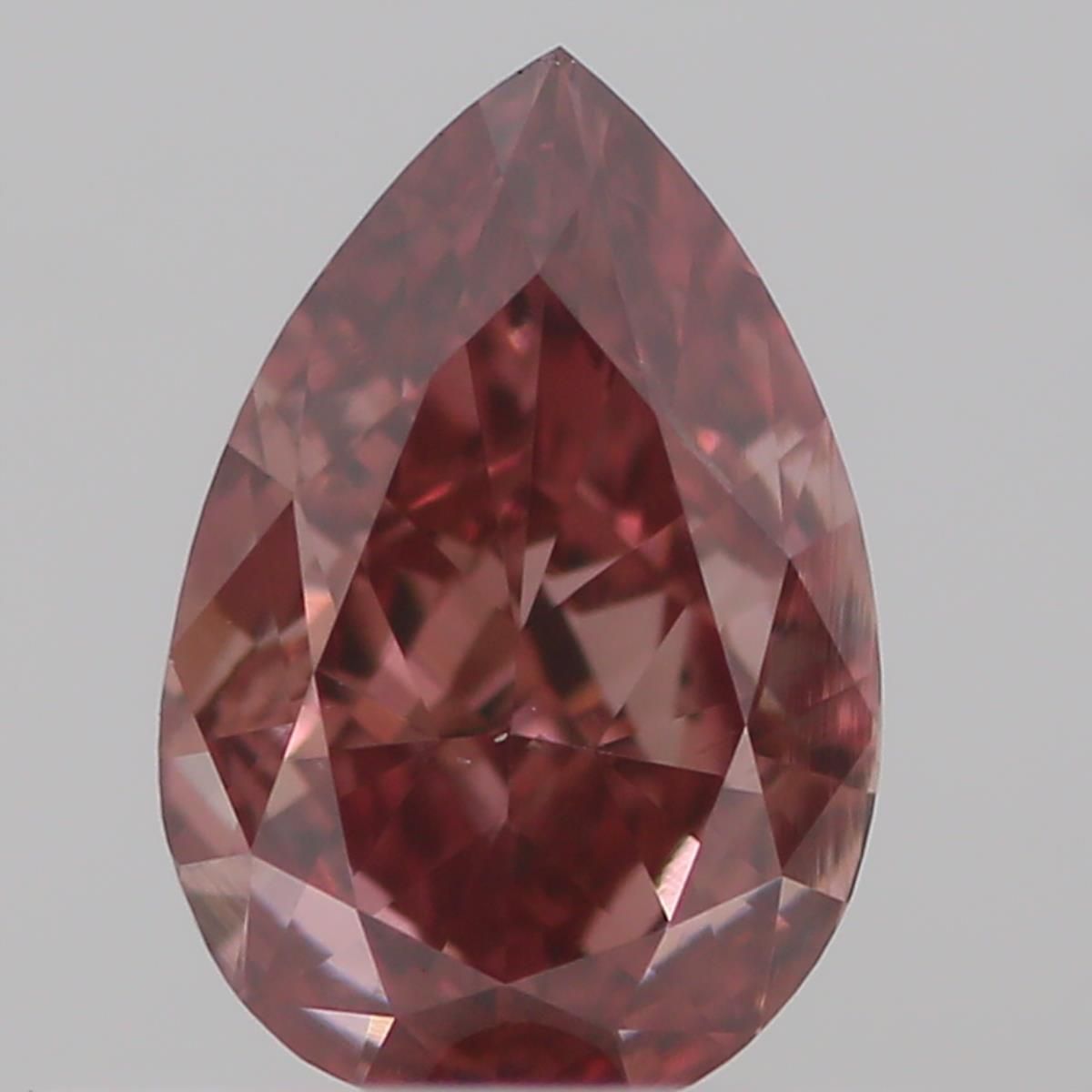 Pear Fancy Deep Orangey Pink Natural Diamond 0.31ct SI1 loose diamond