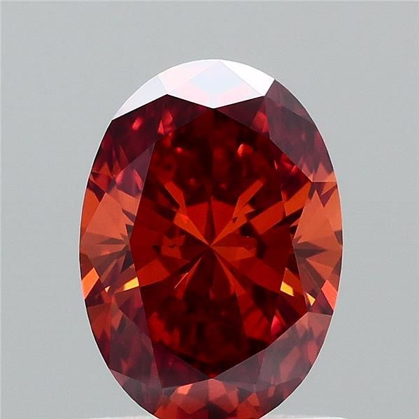 Oval Fancy Vivid Orange Lab-grown Diamond 1.01ct VVS2 loose diamond