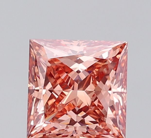 Princess Fancy Intense Brownish Orange Lab-grown Diamond 1.67ct VS1 loose diamond