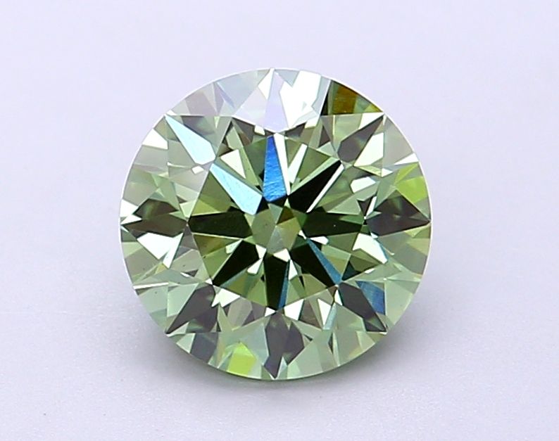Round Fancy Vivid Green Lab-grown Diamond 1.69ct VS1 loose diamond