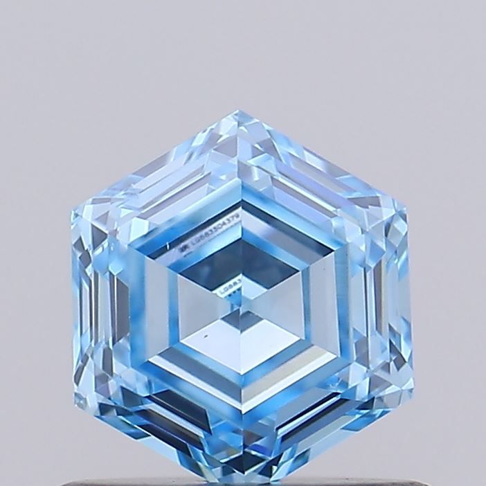 Hexagonal Fancy Intense Blue Lab-grown Diamond 0.68ct VS2 loose diamond