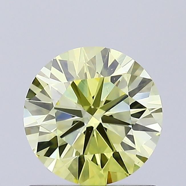 Round Fancy Yellow Lab-grown Diamond 0.77ct VS1 loose diamond