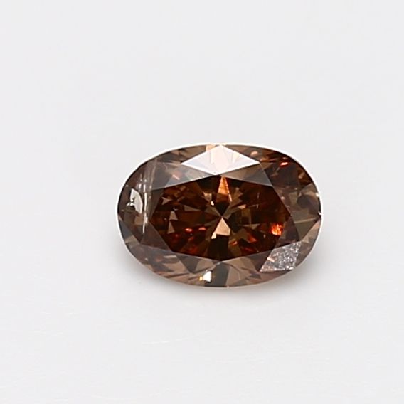 Oval Fancy Deep Brown Orange Natural Diamond 0.38ct I2 loose diamond