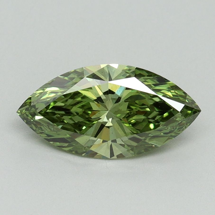 Marquise Fancy Vivid Green Lab-grown Diamond 1.03ct VS2 loose diamond