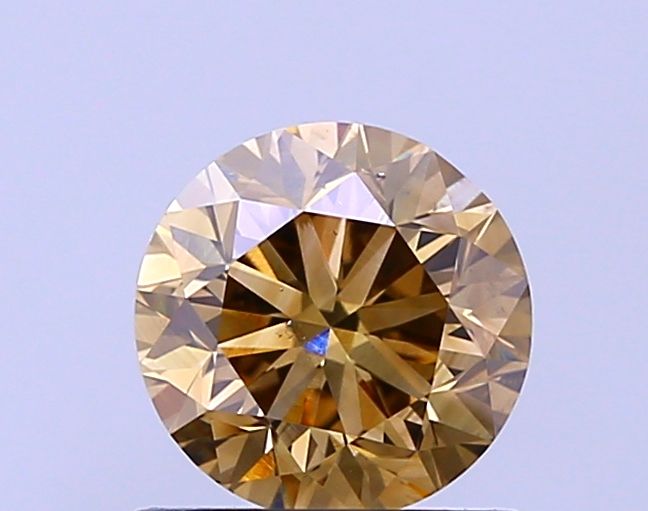 Round Light Brown Natural Diamond 1ct SI1 loose diamond