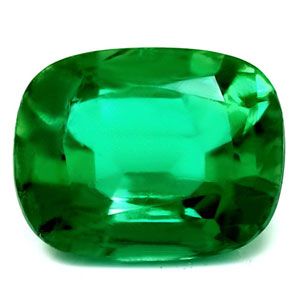 Cushion Green Emerald 1.37ct loose gemstone
