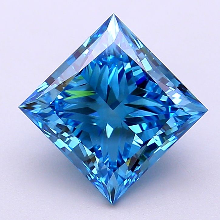 Princess Fancy Vivid Blue Lab-grown Diamond 2.91ct VS1 loose diamond
