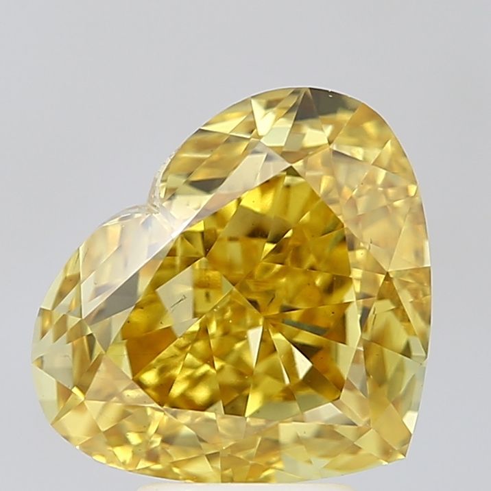 Cushion Fancy Vivid Yellow Lab-grown Diamond 1.83ct VS2 loose diamond