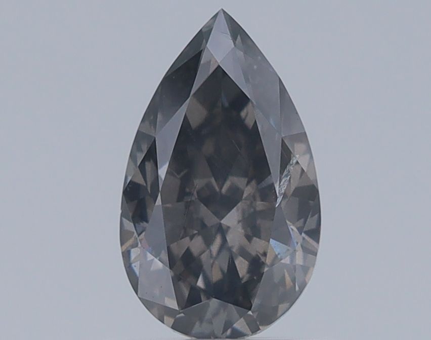 Pear Fancy Dark Gray Natural Diamond 1ct I1 loose diamond