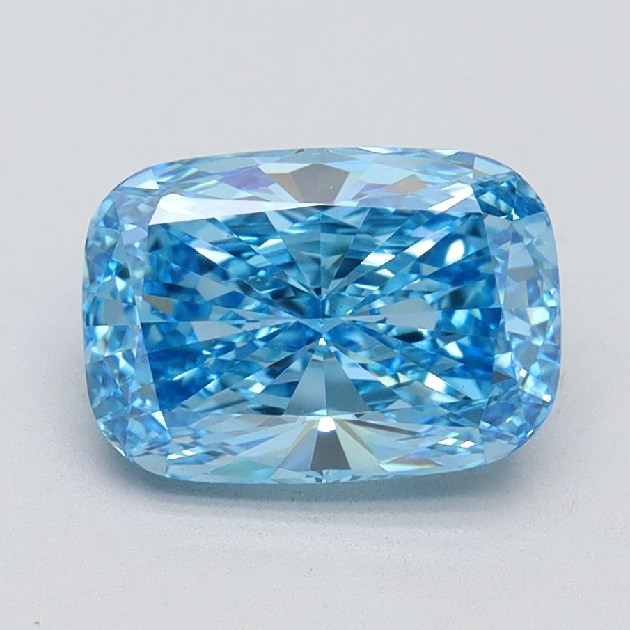 Cushion Fancy Vivid Blue Lab-grown Diamond 2.1ct VS1 loose diamond
