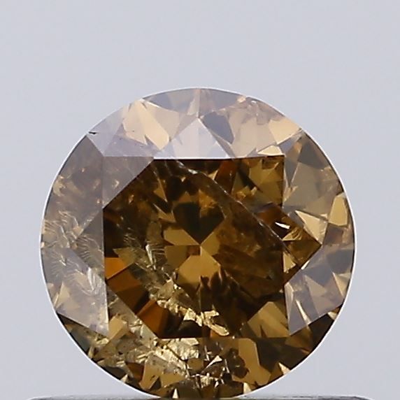 Round Fancy Brown Natural Diamond 0.46ct I2 loose diamond