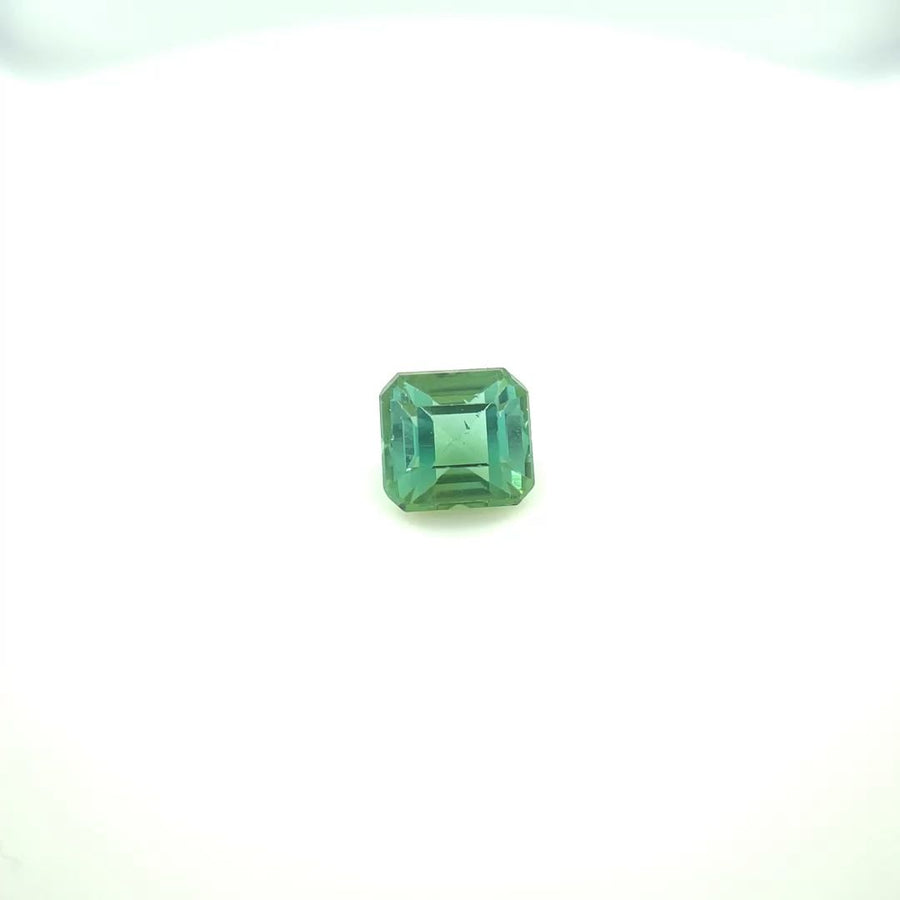 Asscher Green Tourmaline 0.97ct loose gemstone