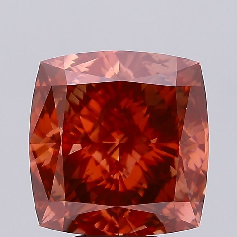 Cushion Fancy Intense Red Lab-grown Diamond 7.3ct VVS2 loose diamond