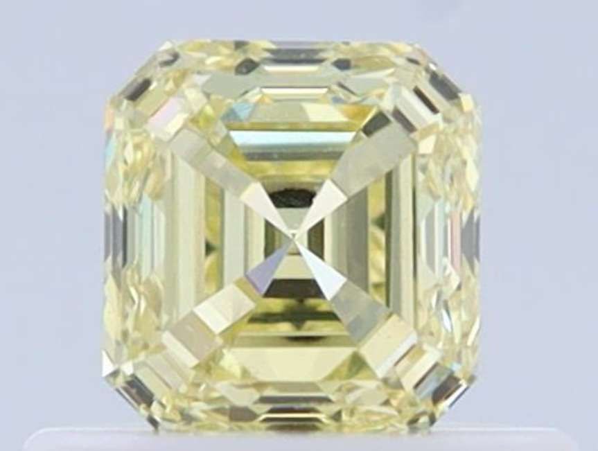 Asscher Fancy Yellow Natural Diamond 0.51ct VVS1 loose diamond