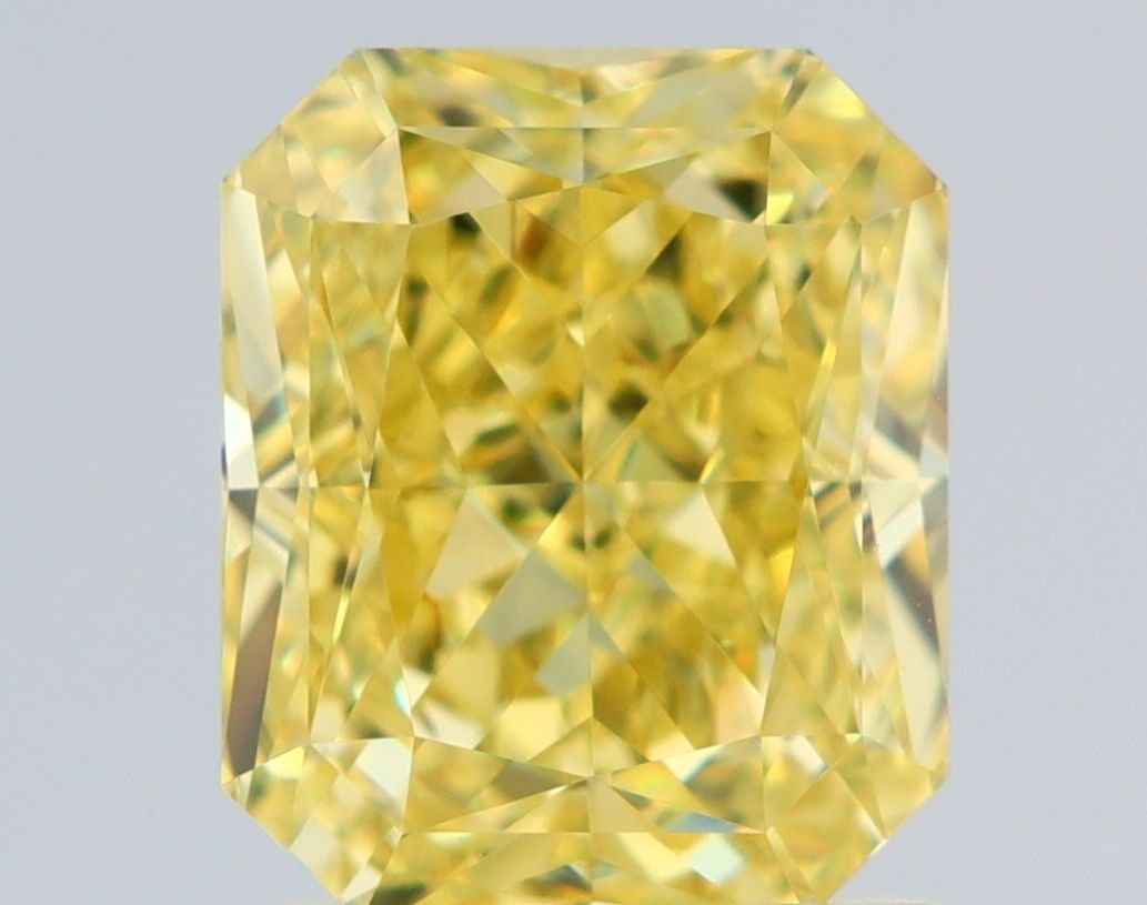 Radiant Fancy Intense Yellow Natural Diamond 1.53ct VVS2 loose diamond