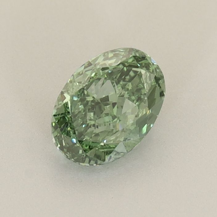 Oval Fancy Vivid Green Lab-grown Diamond 0.55ct VVS2 loose diamond