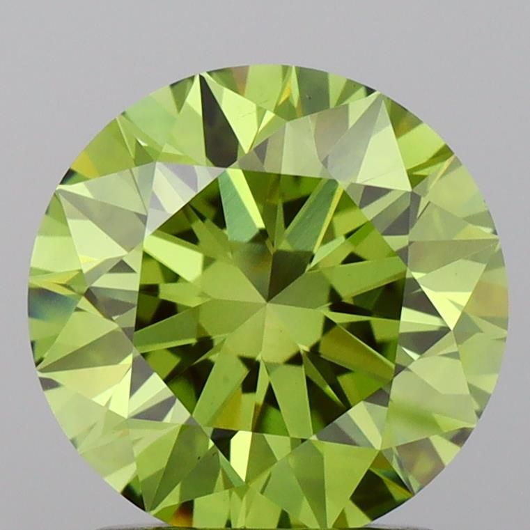 Round Fancy Vivid Green Lab-grown Diamond 1.51ct VS1 loose diamond