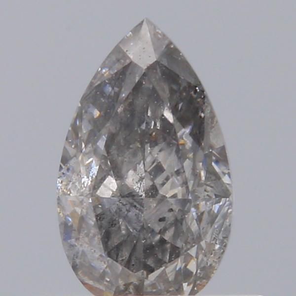 Pear Fancy Gray Natural Diamond 0.5ct I2 loose diamond