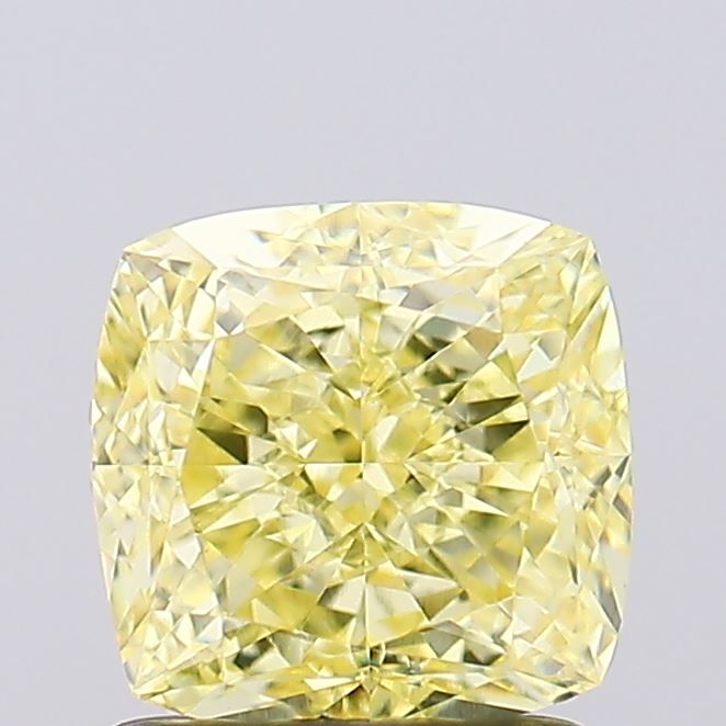 Cushion Fancy Intense Yellow Lab-grown Diamond 1.59ct VVS2 loose diamond