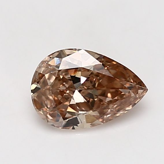 Pear Fancy Brown Orange Natural Diamond 0.85ct VS2 loose diamond