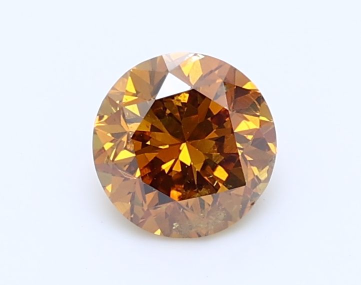 Round Fancy Deep Brownish Yellowish Orange Natural Diamond 0.71ct loose diamond