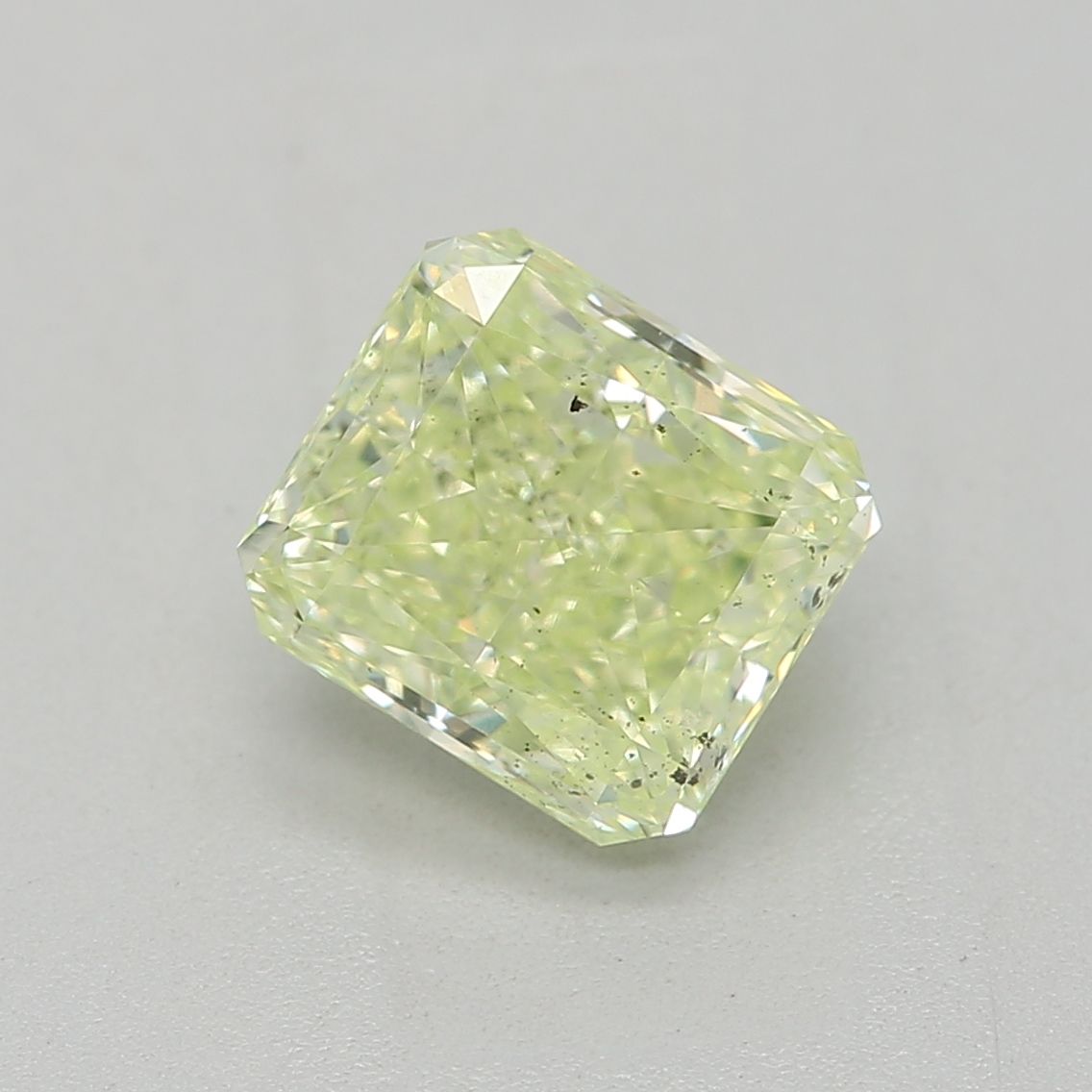Radiant Fancy Yellow Green Natural Diamond 1.02ct SI2 loose diamond