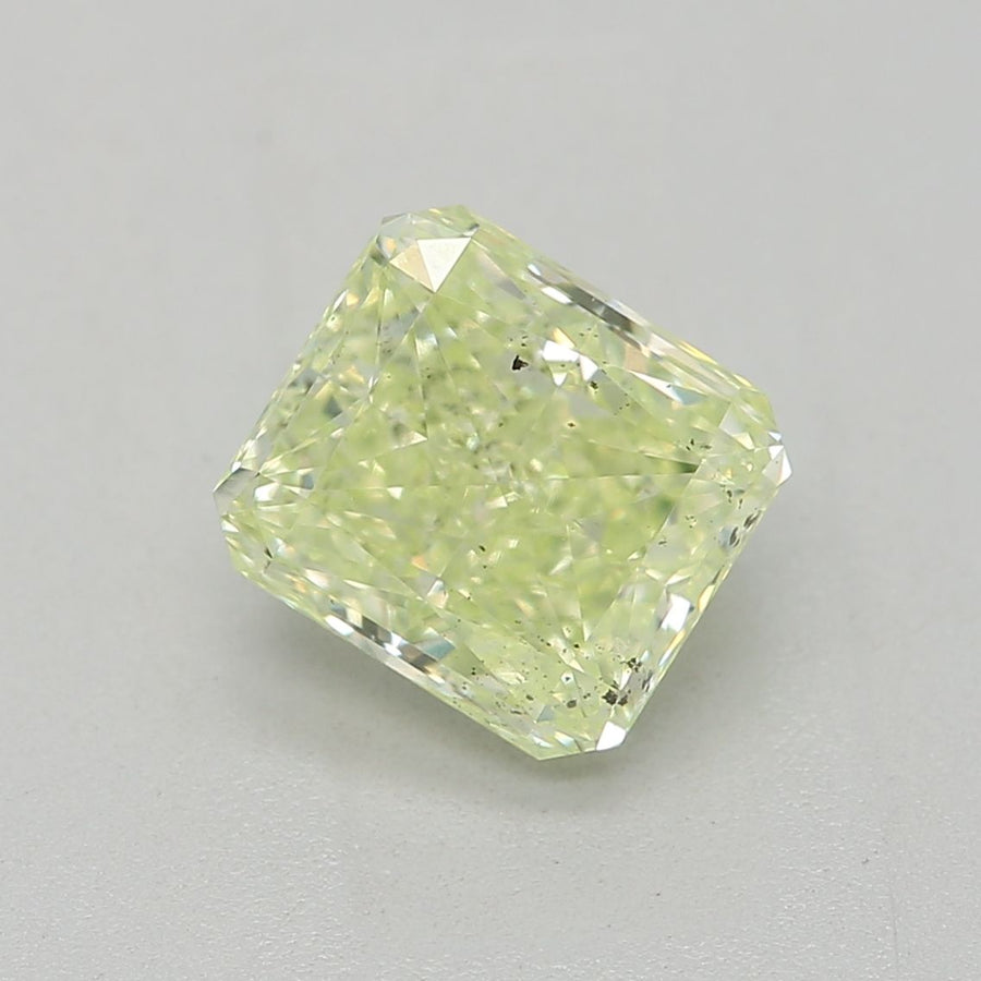 Radiant Fancy Yellow Green Natural Diamond 1.02ct SI2 loose diamond